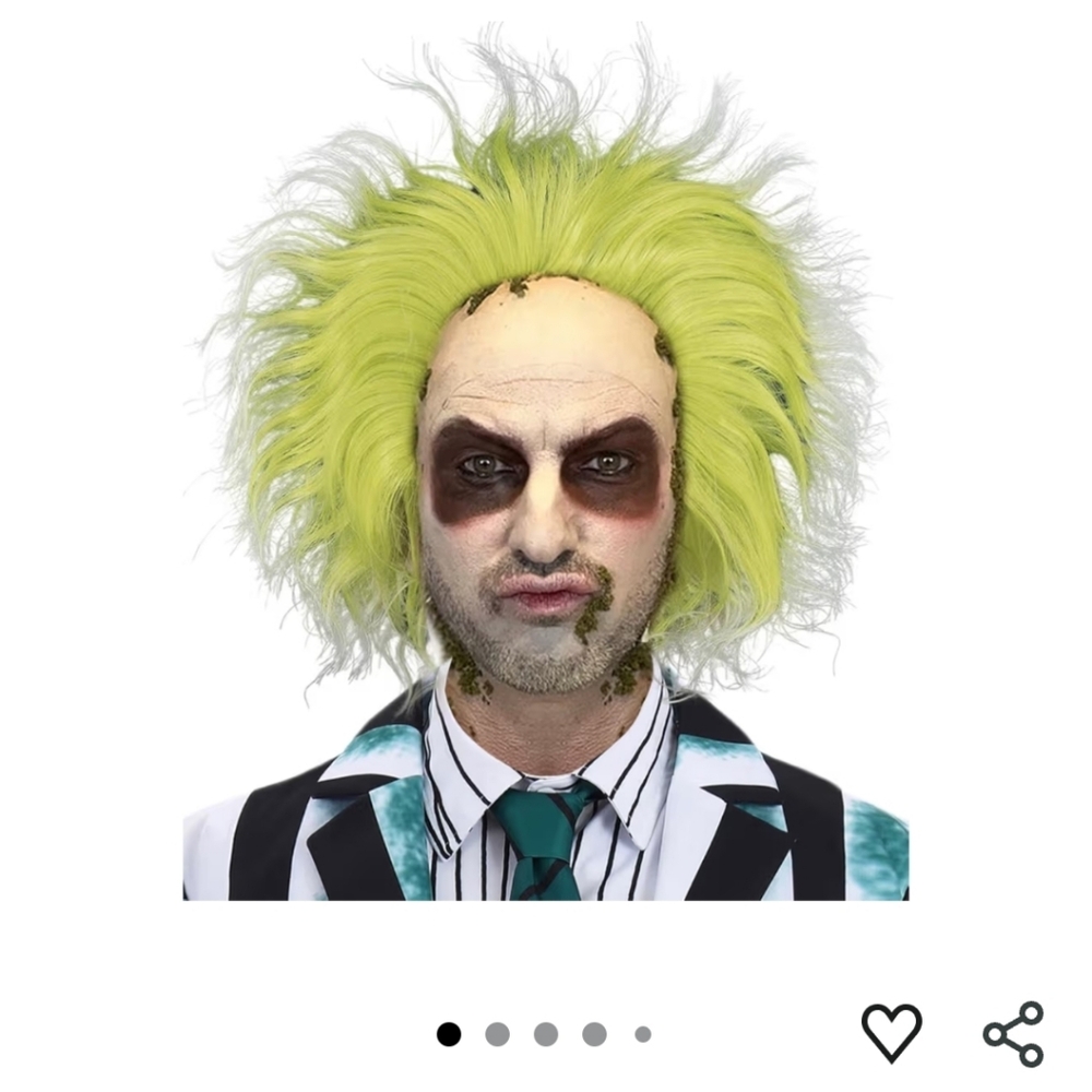 Nwt. Beetlejuice Green Wig